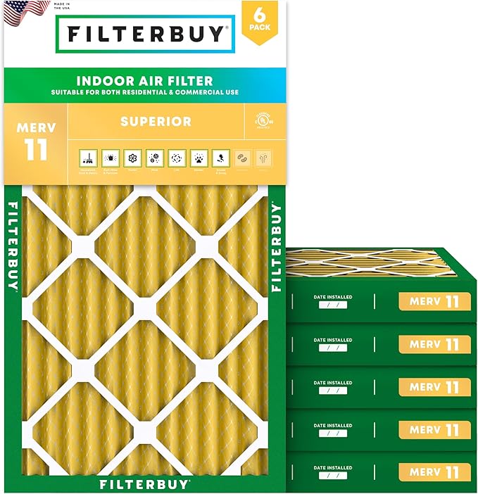 Filterbuy 14x36x2 Air Filter MERV 11 Superior Pet & Allergy Defense, by Filterbuy