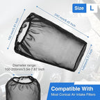 Meonum 2 Pack Cone Air Intake Filter Cover, Universal Cold Air Filter Sock - Image 2