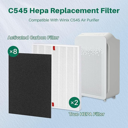 10 Pack C545 Replacement HEPA Filter Compatible - Image 2