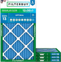 Filterbuy 12x30x1 Air Filter MERV 13 Optimal Smoke & Allergy Defense, by Filterbuy