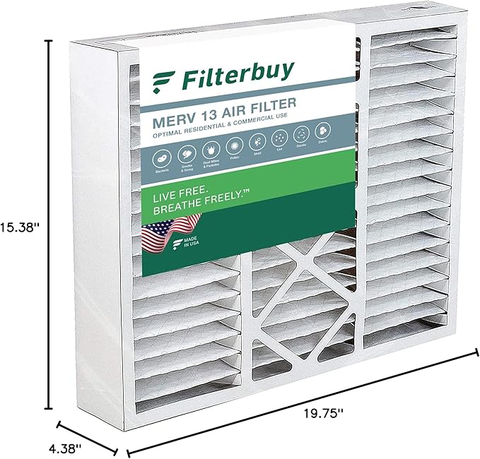 Filterbuy 16x20x5 Air Filter MERV 13 Optimal Smoke & Allergy Defense, Pleated - Image 10
