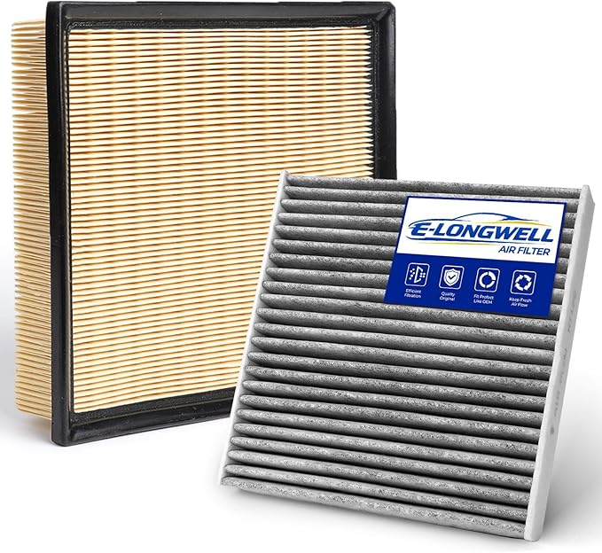 Cabin & Engine Air Filter Kit Fits 2024-2025 Tacoma L4 2.4L, Replacement by E-LONGWELL