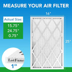 LotFancy 16x25x1 Air Filter MERV 8 4-Pack, Electrostatic Pleated Furnace & AC - Image 2