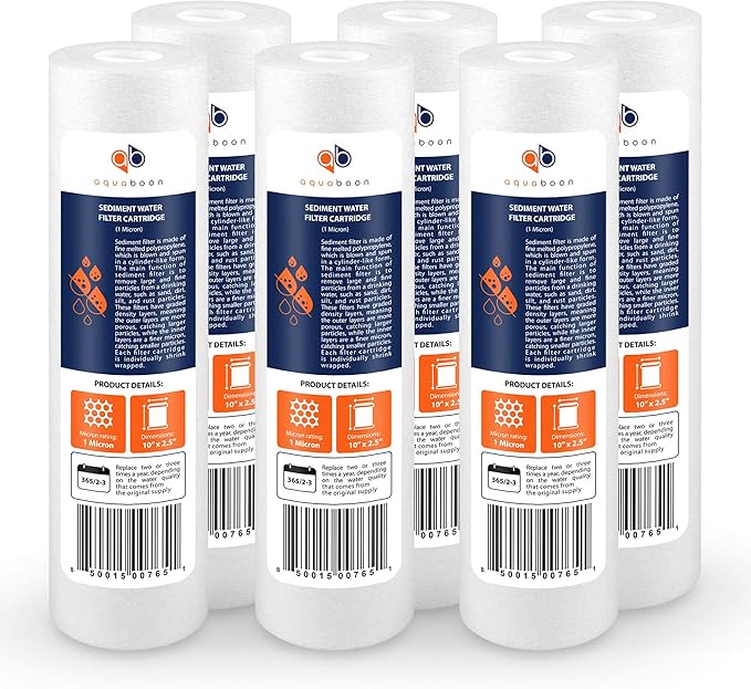 Aquaboon 1 Micron Whole House Sediment Filter 10 x 2.5 by Aquaboon