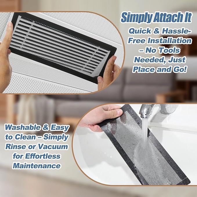 4x10 inch Air Vent Filters Screen mesh Cover, Wall & Ceiling Vents, Noise - Image 5
