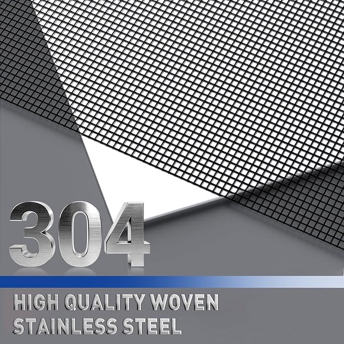 MAGZO 304 Stainless Steel Mesh Screen Roll 35in x 10ft - Image 3