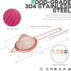 Homestia Fine Mesh Strainer for Kitchen, 304 Stainless Steel Cocktail Sieve - Image 5