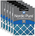 Nordic Pure 14x20x1 Pleated Air Filters MERV 7 Plus Carbon 6 Pack by NordicPure