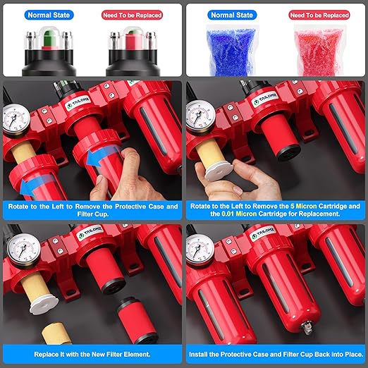 TAILONZ PNEUMATIC 0-150PSI 1/4 Inch NPT Aluminum Alloy Industrial Grade Three - Image 6
