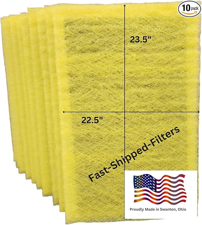Fast-Shipped-Filters 10 Pack 25x25 Replacement Filter Pads Compatible by Unknown