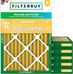 Filterbuy 24x25x2 Air Filter MERV 11 Superior Pet & Allergy Defense, by Filterbuy
