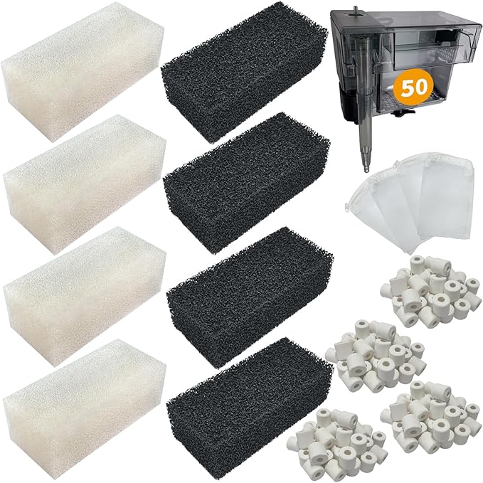 4 Set of Three-Stage Filtration Tank Filter Maintenance Kit, Replacement by BEAUFAN