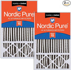 Nordic Pure 16x25x5 Honeywell Replacement Air Filters MERV 15 Plus Carbon 2 Pack by NordicPure