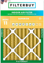 Filterbuy 24x25x4 Air Filter MERV 11 Superior Pet & Allergy Defense, by Filterbuy