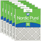 Nordic Pure 16x25x1 Pleated MERV 13 Air Filters 6 Pack by NordicPure