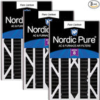 Nordic Pure Air Bear Cub 16x25x3 Replacement Carbon Odor Reduction Merv 8 Air by NordicPure
