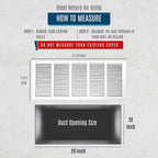 Fits 26x10 Duct Opening | Steel Return Air Grille by Handua | Vent Cover Grill - Image 3