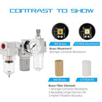 NANPU 1/4" NPT Air Filter, Regulator & Lubricator Combo - Image 5