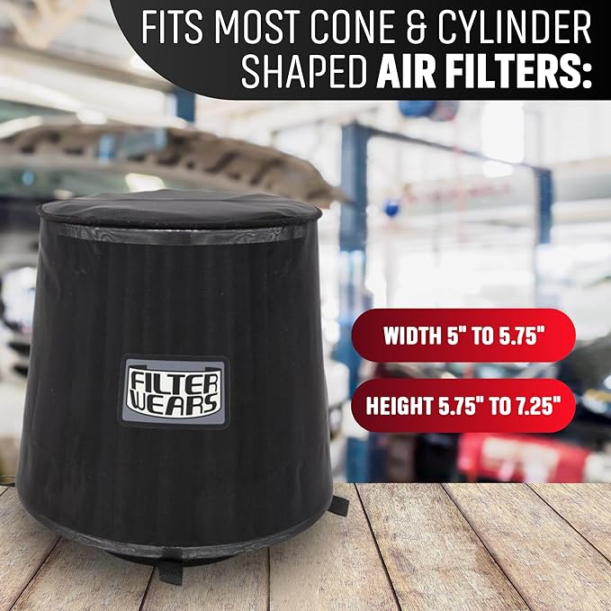 FILTERWEARS F154K Universal Water Repellent Cold Air Intake Pre-Filter - Image 5