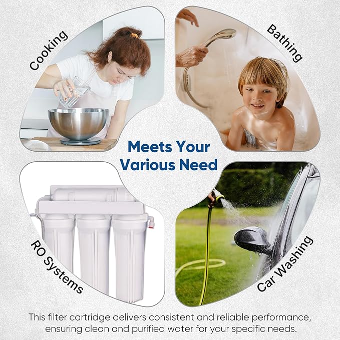 1 Micron 2.5" x 10" Whole House CTO Carbon Water Filter Cartridge Replacement - Image 7