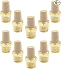 10 Pack 1/4" Male Thread Pneumatic Brass Exhaust Muffler Filter Air Pneumatic by Coufce