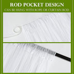 RYB HOME 2 Panels Porch Screen Mesh Outdoor Curtains Lightweight Mosquito - Image 5