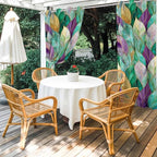 Leaves Outdoor Curtains for Patio Gorgeous Leaf Abstract Spring Waterproof - Image 4