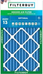 Filterbuy 20x30x2 Air Filter MERV 13 Optimal Smoke & Allergy Defense, by Filterbuy