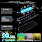 Aquarium U-V Filter 300GPH for Large 80-200 Gal Fish Tank Pond, Powerful - Image 8