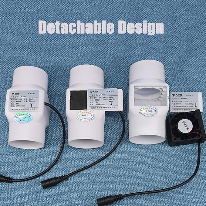 3 Inch Duct Fan Variable Inline Exhaust Blower 12V Extractor Fan 47Cfm Powerful - Image 5