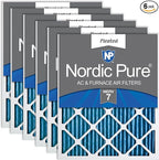 Nordic Pure 12x20x1 Pleated MERV 7 Air Filters 6 Pack by NordicPure