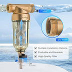 iSpring WSP-50SL Reusable Whole House Spin Down Sediment Water Filter Softener - Image 4