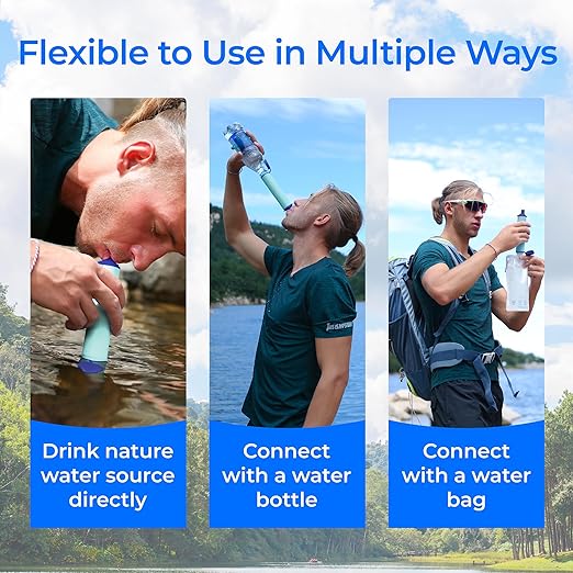 Waterdrop Gravity Water Filter Straw, Camping Water Filtration System, Water - Image 7