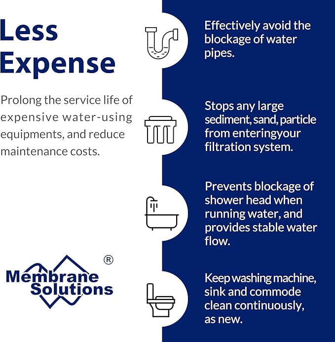 Membrane Solutions 5 Micron 10" x 2.5" Sediment Water Filter Replacement - Image 5