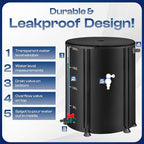Collapsible Rain Barrel, Portable Rain Water Collection System Kit, 53 Gallon – - Image 3