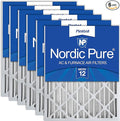 Nordic Pure 16x20x4 Pleated MERV 12 Air Filters 6 Pack by NordicPure