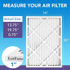 LotFancy 14x20x1 Air Filter MERV 11 4-Pack, Electrostatic Pleated AC Furnace - Image 2
