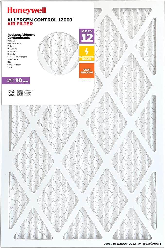 Honeywell 20x30x1 MERV 12 Electrostatic Pleated HVAC AC Furnace Air Filter | - Image 5