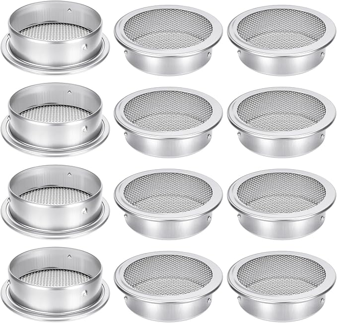 2-Inch Round Open Screen Vent, Mill Finish, 12 Pack by Unknown