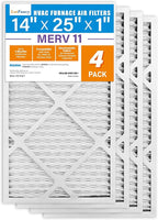 LotFancy 14x25x1 Air Filter MERV 11 4-Pack, Electrostatic Pleated AC Furnace - Image 9