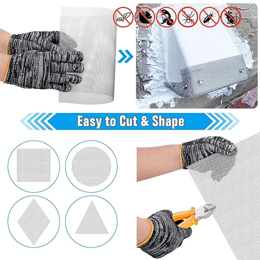 Valchoose 4PACK Stainless Steel Woven Wire Mesh Never Rust, Air Vent Mesh - Image 6