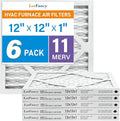 LotFancy 12x12x1 Air Filter MERV 11 6-Pack, Electrostatic Pleated AC Furnace by LotFancy