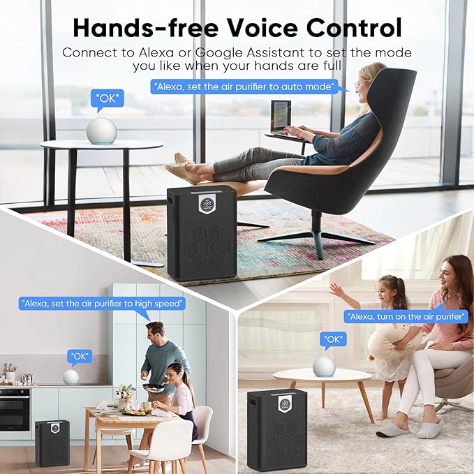 DAYETTE Smart Air Purifiers for Home Large Room, H14 Air Purifier - Image 3