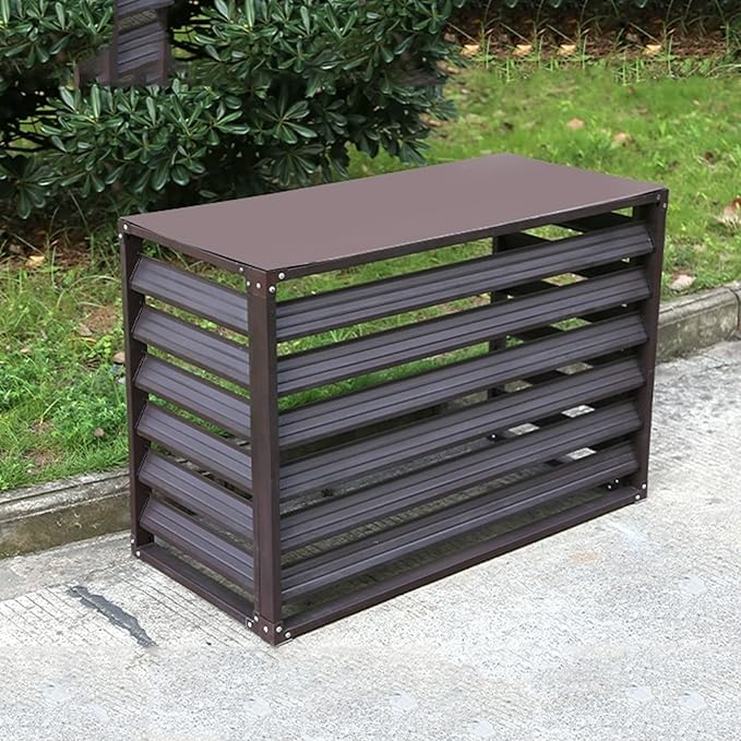 Freestanding Louvered Space Divider, outdoor garbage can enclosures, balcony by Unknown