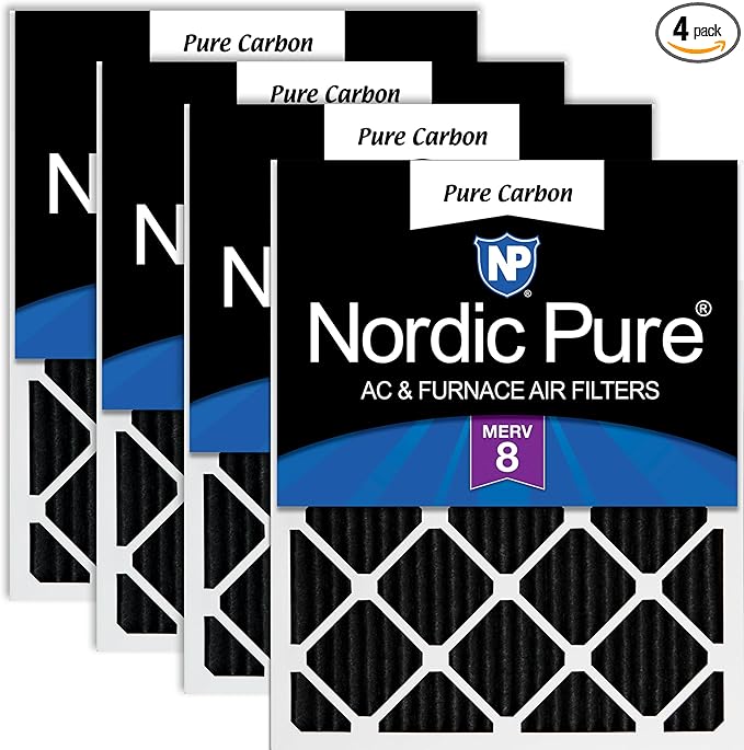 Nordic Pure 14x30x1 Pure Carbon Pleated Odor Reduction Furnace Air Filters 4 by NordicPure