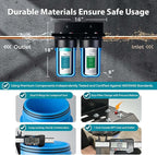 iSpring WGB21BM+AHPF12MNPT16X2 2-Stage Whole House Water Filtration System w/ - Image 5