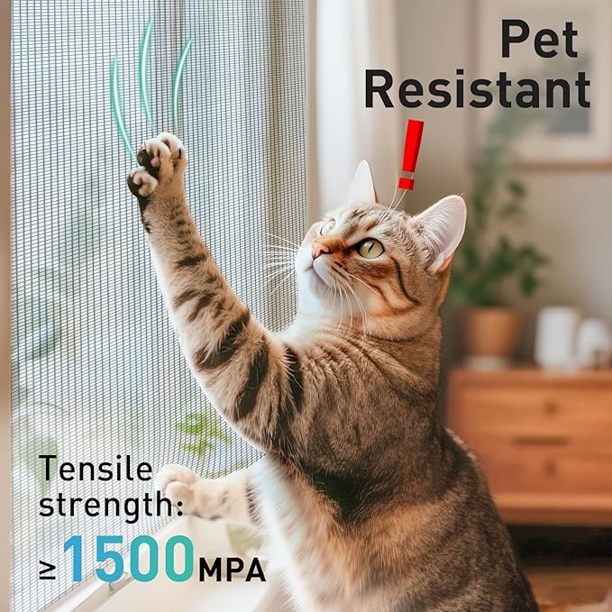 304 Stainless Steel Mesh Window Screen Roll, 35IN x 98.43FT Black Metal Window - Image 6