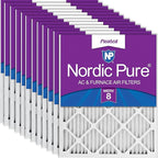 Nordic Pure 20x20x1 Pleated MERV 8 Air Filters 12 Pack by NordicPure