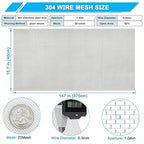 Stainless Steel Mesh Screen 20Mesh 304, 15.7" x 147" Metal Mesh Screen - Image 2