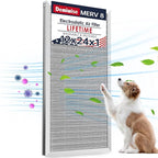 12x24x1 Electrostatic Air Filter, MERV 8 Reusable Aluminum AC/HVAC Furnace by Demiwise